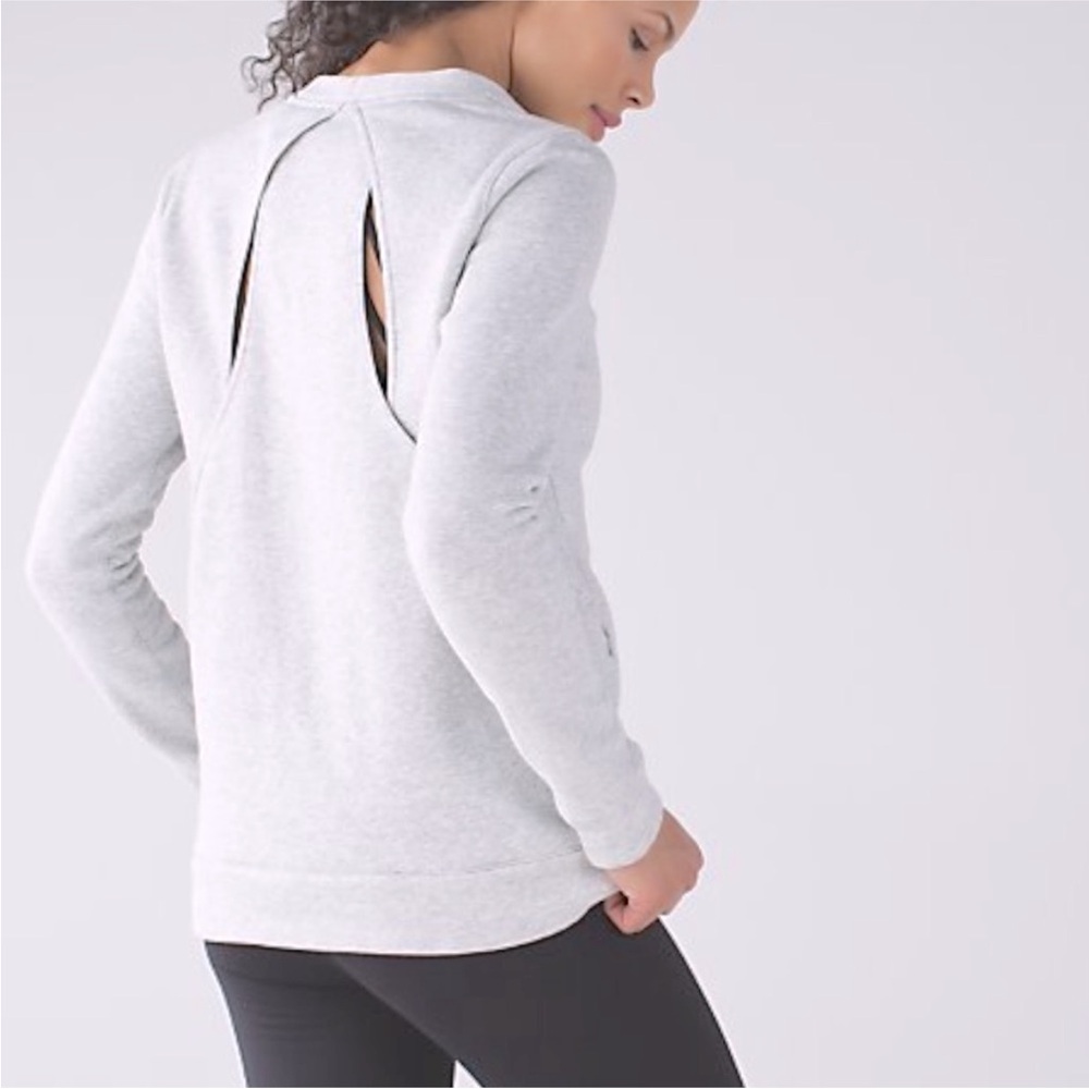 Vintage Lululemon &go Endeavor stretch terry sweatshirt with cut out racer back
